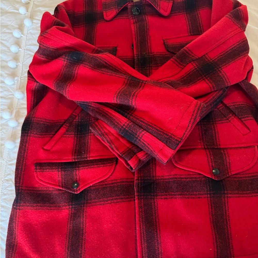 Profile By Gottex Red and Black Plaid Men's Jacket